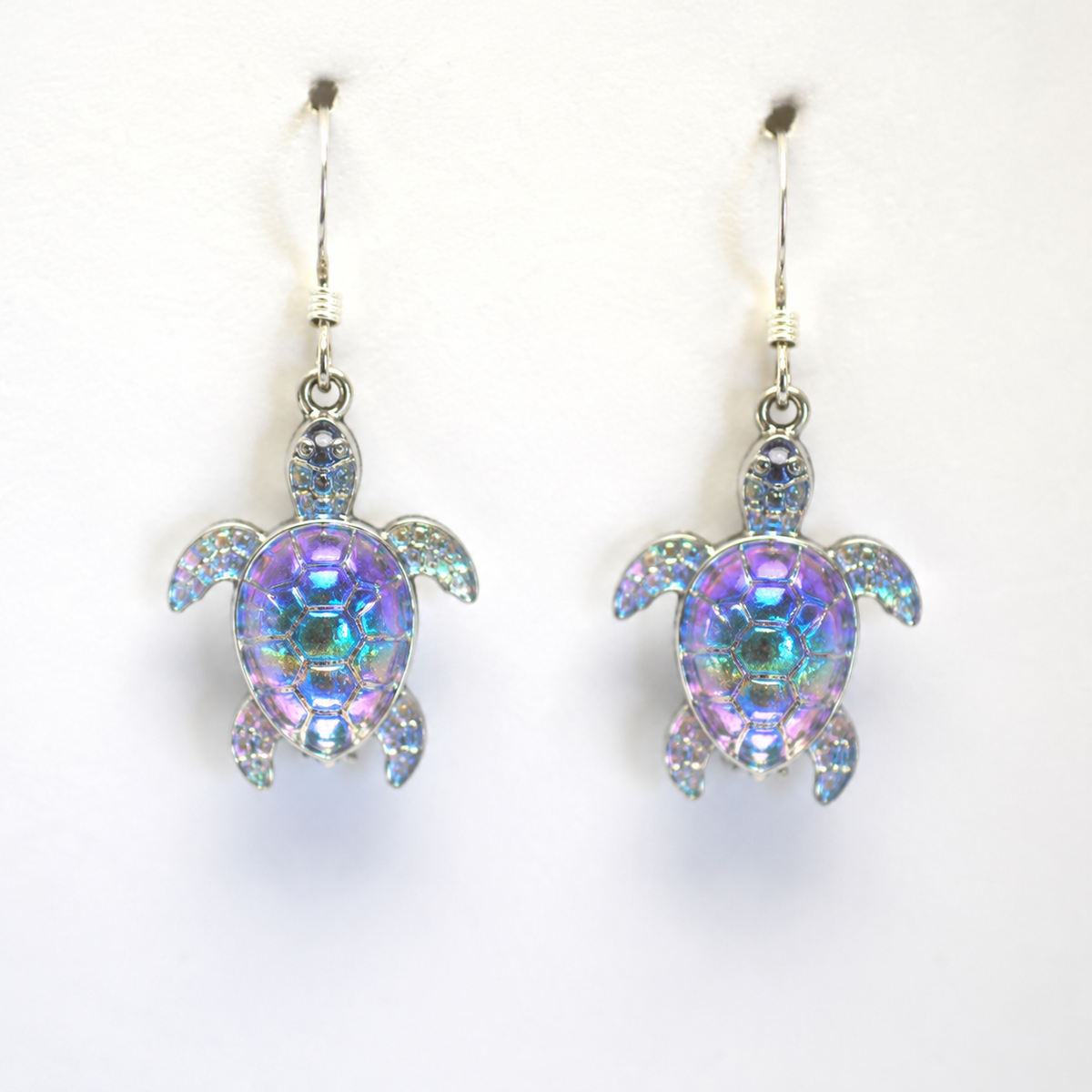 Iridescent Sea Turtle Earrings